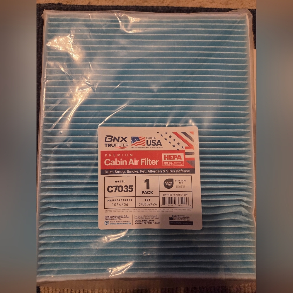 BNX TruFilter Premium Cabin Air Filter MODEL C7035